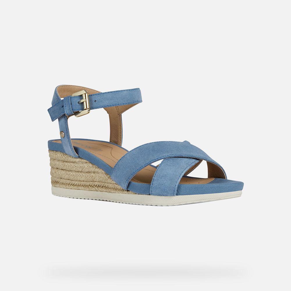 Geox Sandals Blue Ischia - Geox Womens Shoes - HLKWQE579